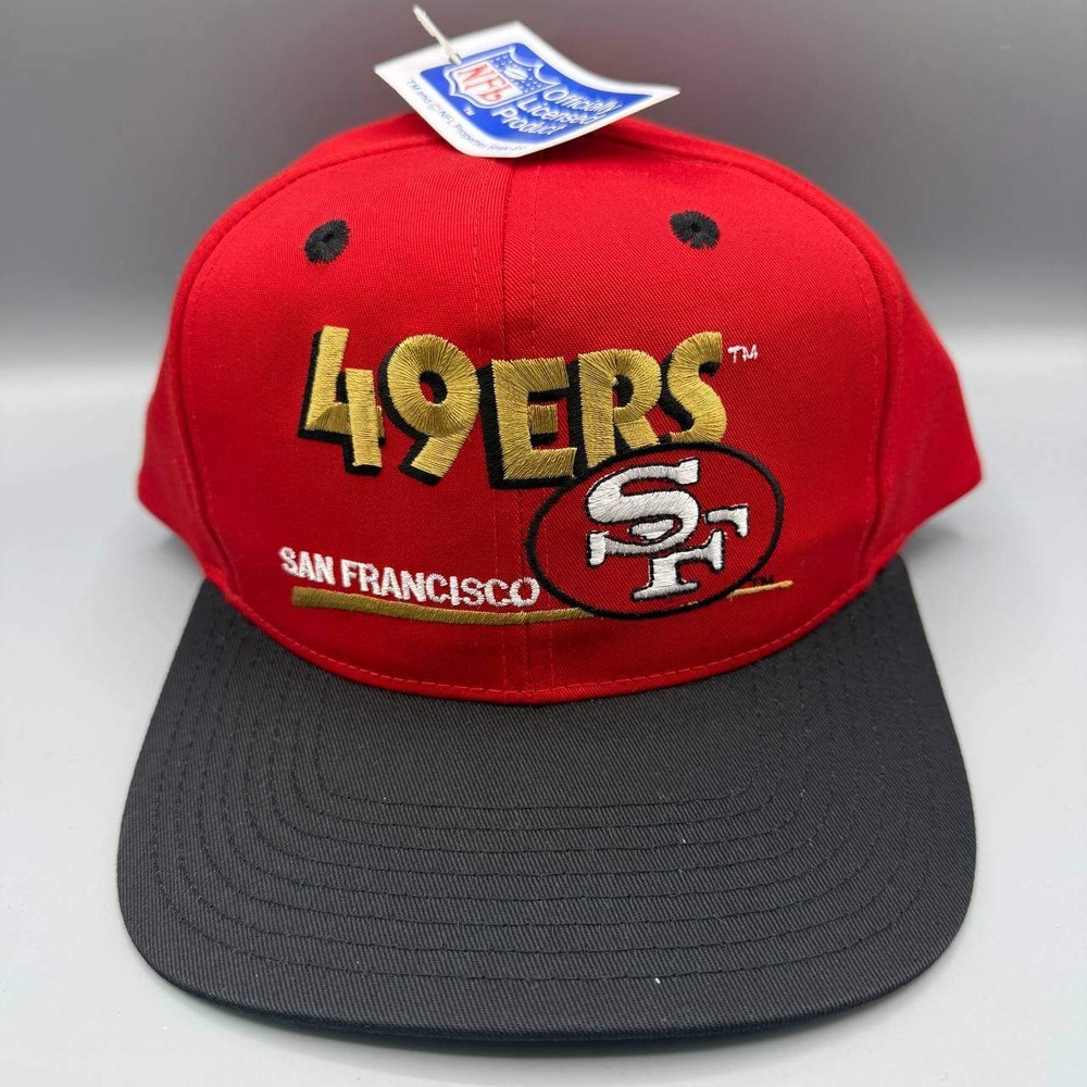 Vintage San Francisco 49ers Hat Men Red Twins‎ Enterprise NFL Snap Back Cap New